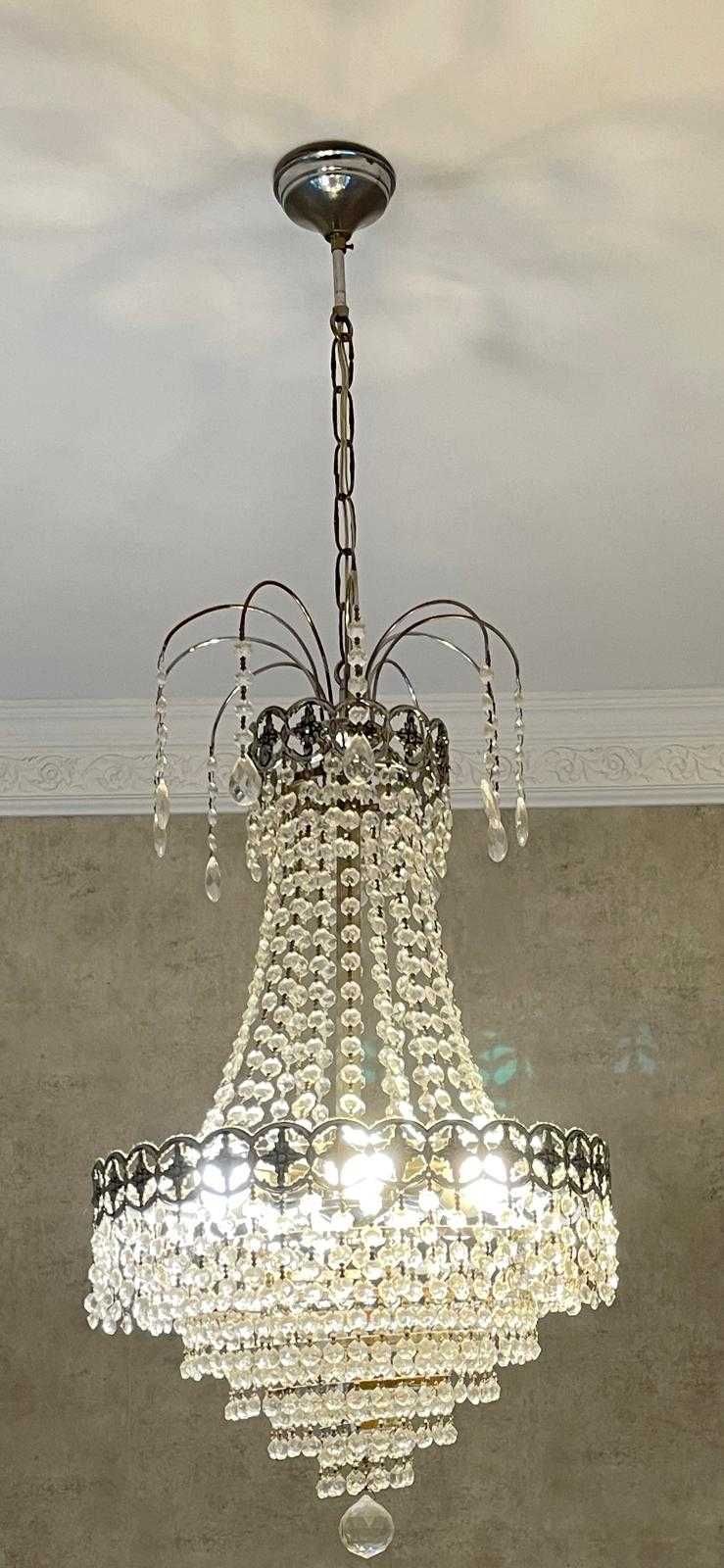 Piękna, hiszpańska lampa kryształowa