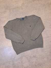 Sweter Ralph Lauren Gruby Zimowy Szary