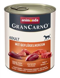 GranCarno z sercami indyczymi adult 10x800g