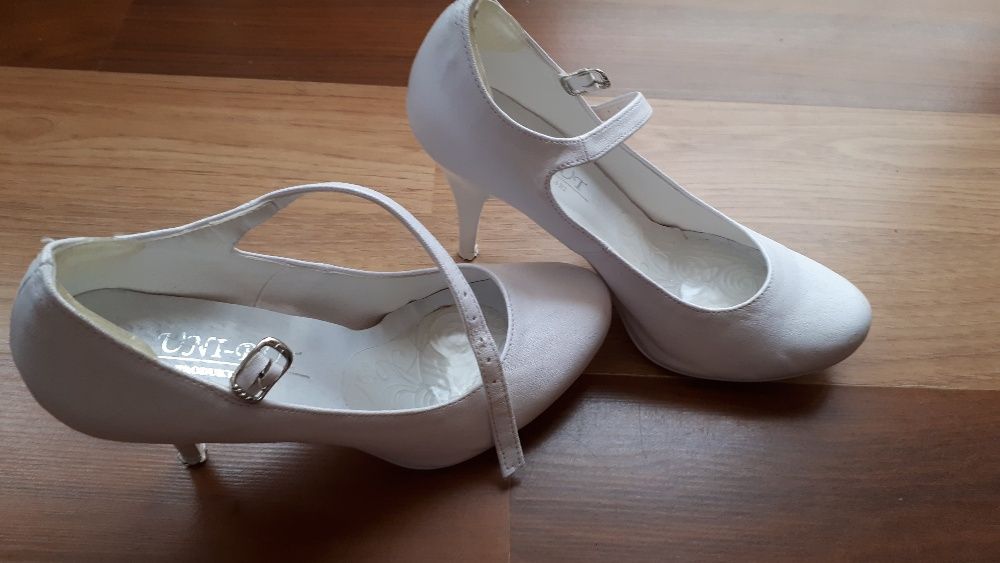 Buty ślubne, białe, rozmiar 37