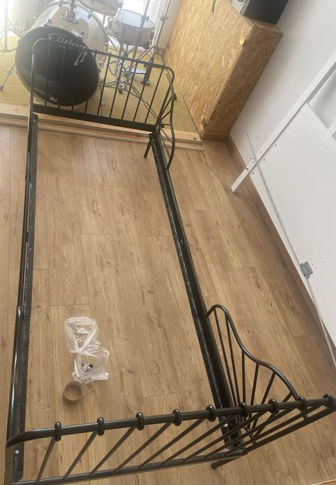 Łóżko 3w1 rozsuwana rama 80x200 + dno łóżka + materac lateksowy 10 cm