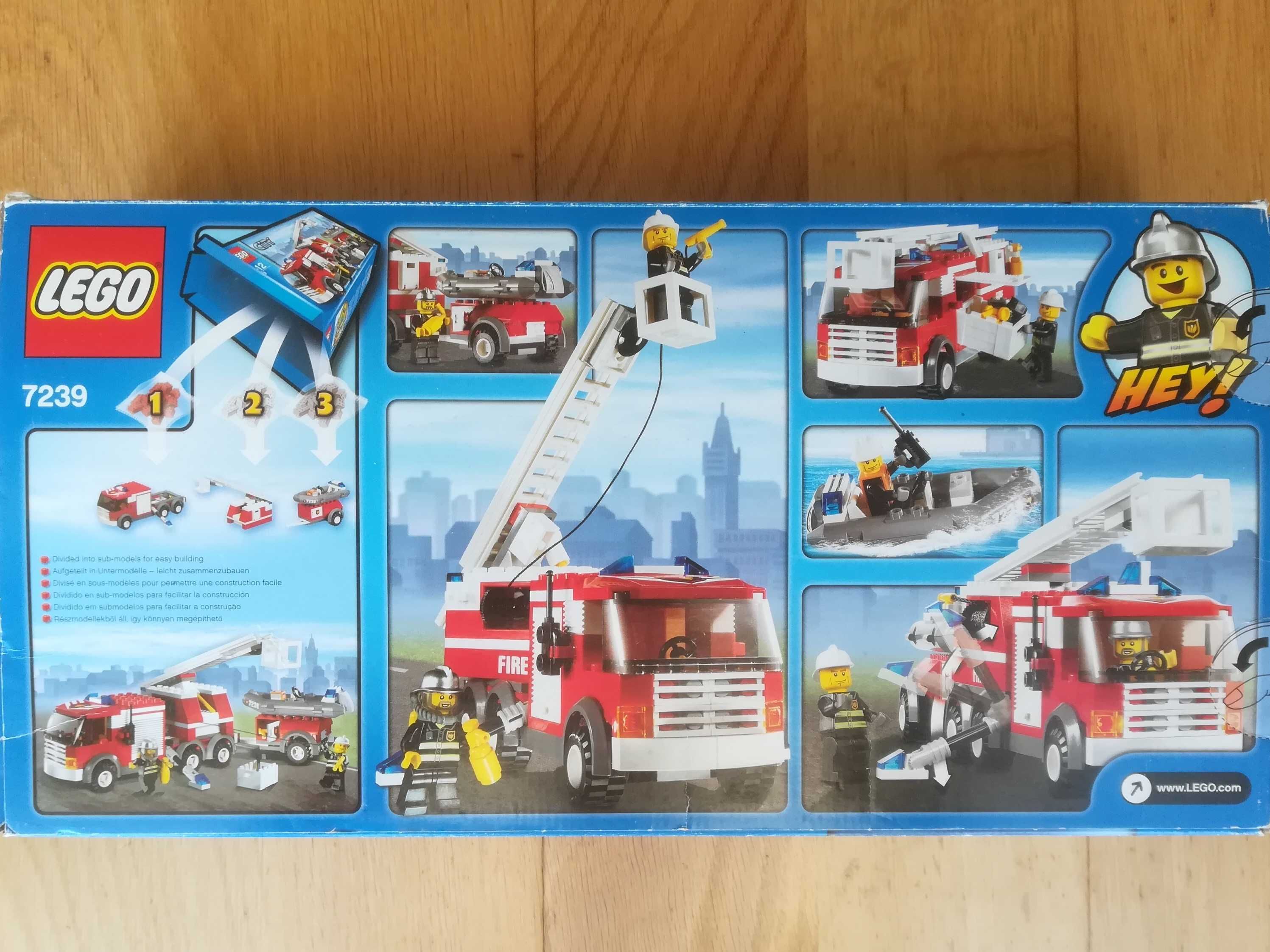 Lego City 7239  Carro Bombeiros + Reboque + Barco