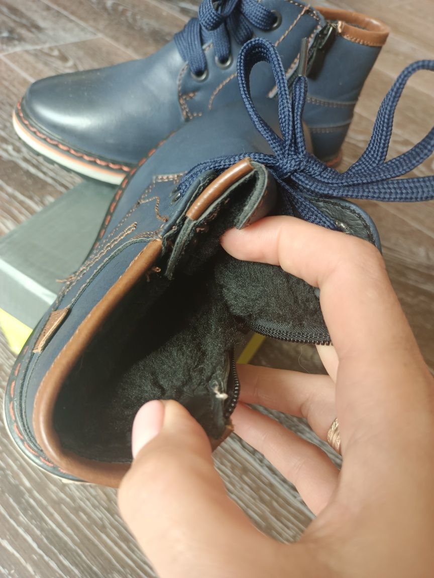 Нові черевики (сапоги) зимові "Holaso" темно-сині, р. 29 (20 см)