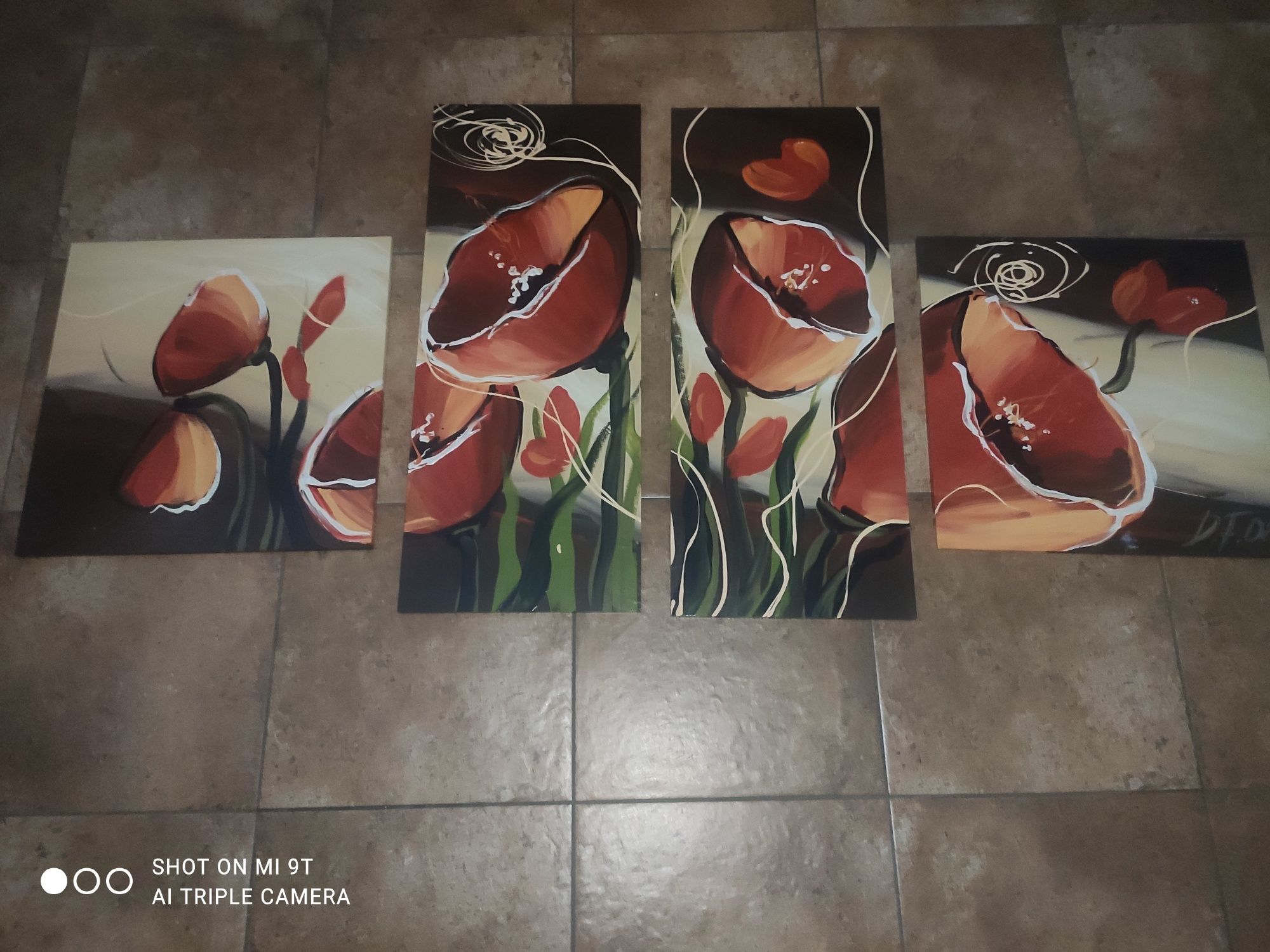 Tryptyk Maki 134x67