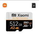 Karta pamięci 512 GB Pro plus Xiaomi mikro SD TF 4K SD  U3 V30 A2