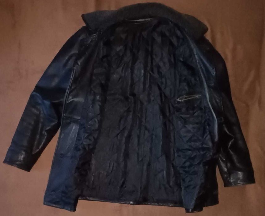 Kurtka zimowa skórzana, męska [XL]