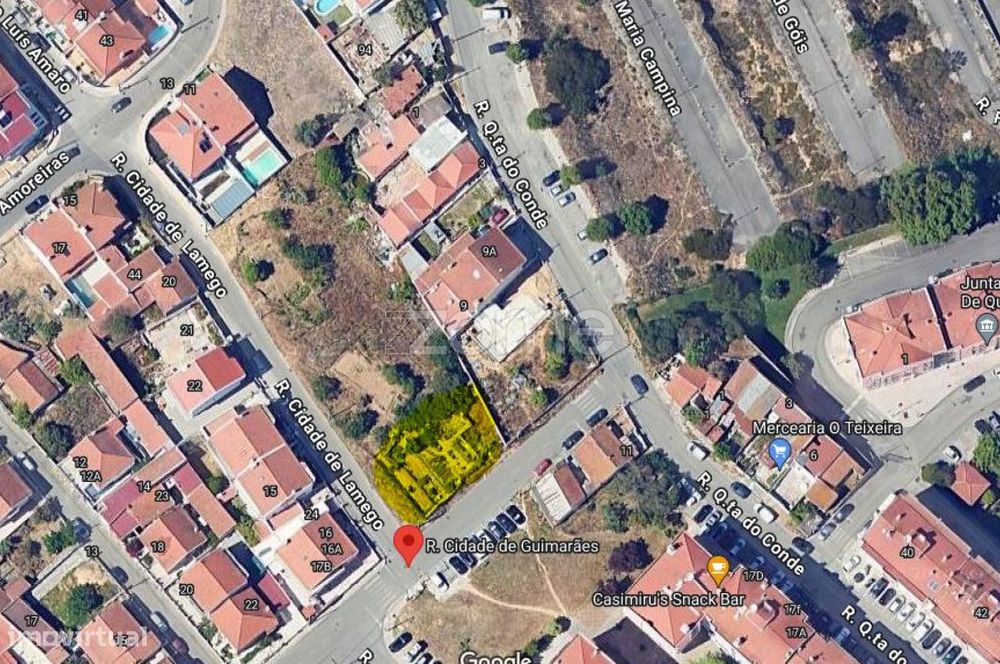 Terreno de gaveto para Construção de Moradia em Corroios - 260 m²