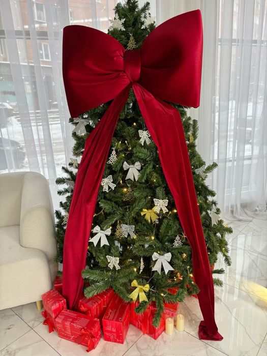 Бант на ялинку | Новорічний бант | Великий бант