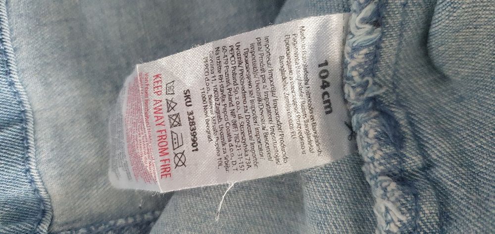 Sukienka jeans 104cm