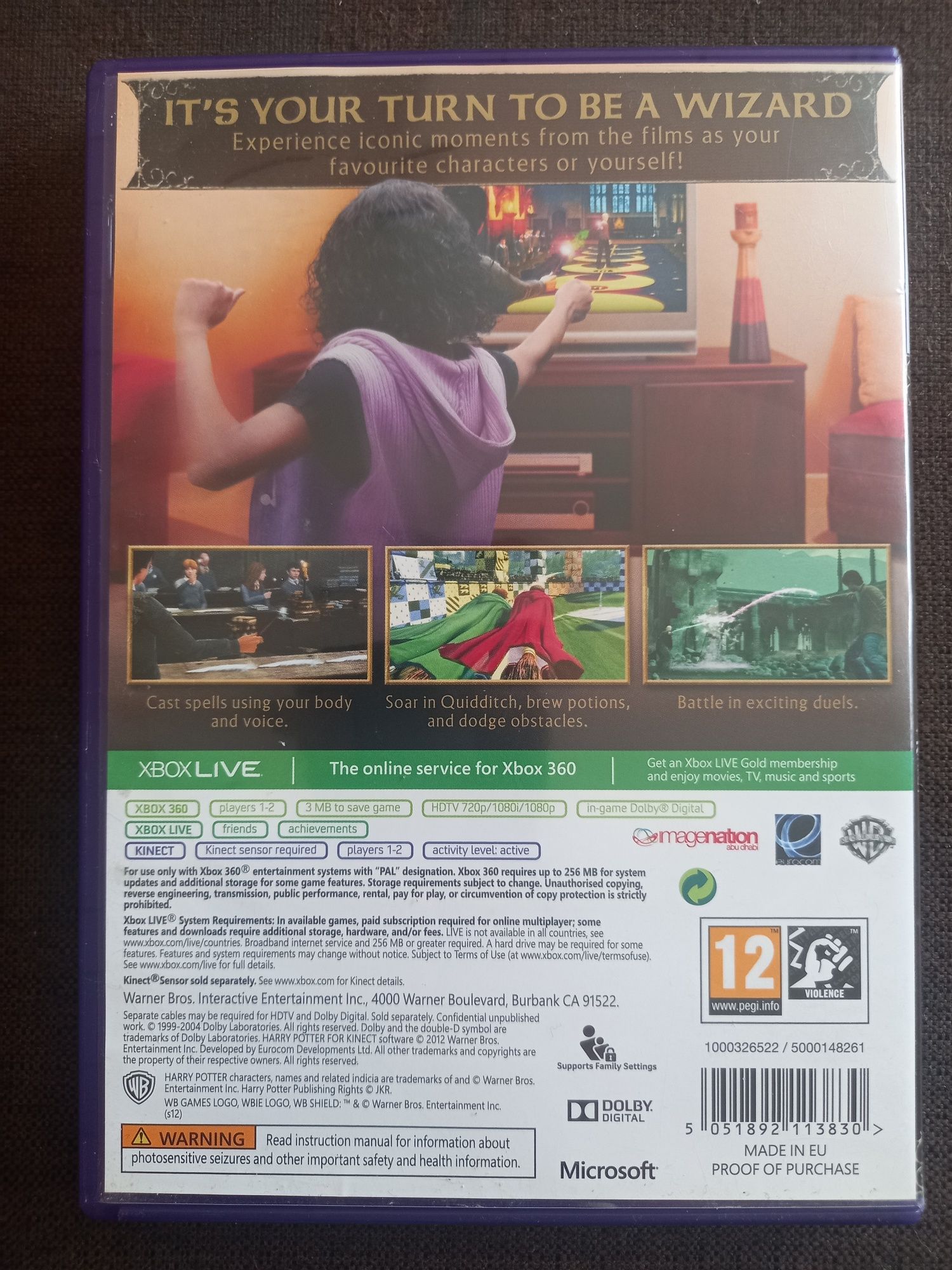 Gra Harry Potter kinect xbox 360