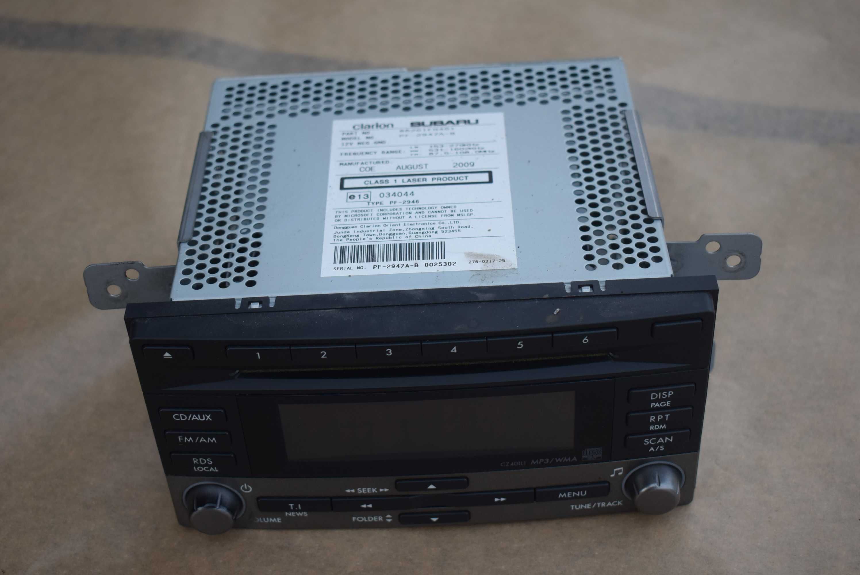 Subaru Impreza III GH 09r. radio radioodtwarzacz.86201FG401