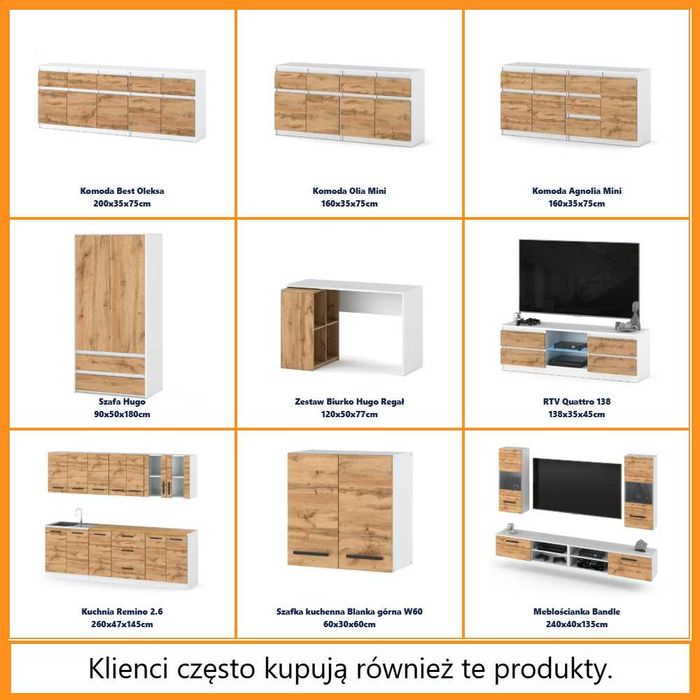 Komoda Nowoczesna Best Agnes 200cm Szafka 6 Szuflad Do Salonu Sypialni