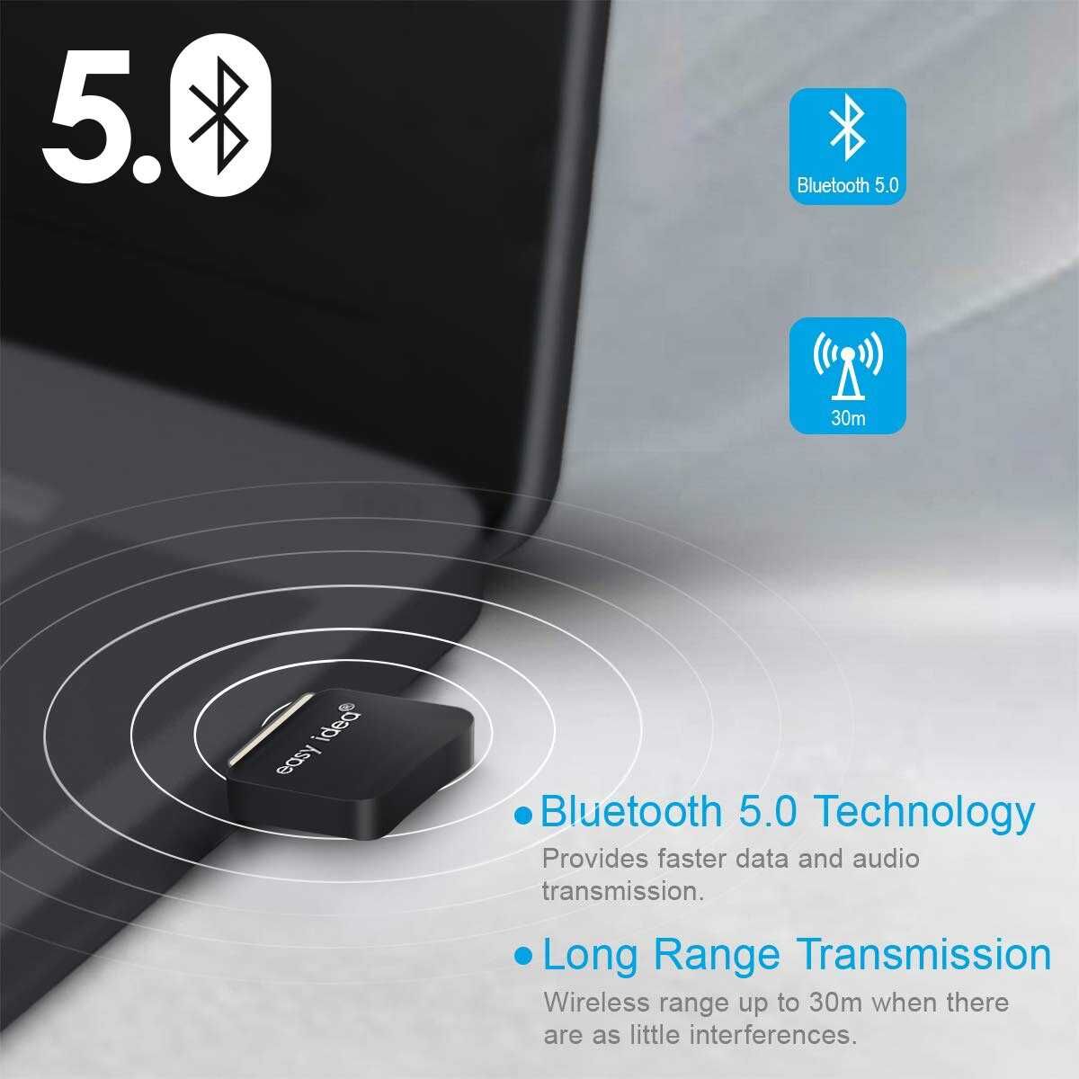 Bluetooth адаптер USB 5.0 чип Realtek беспроводной блютуз ЮСБ