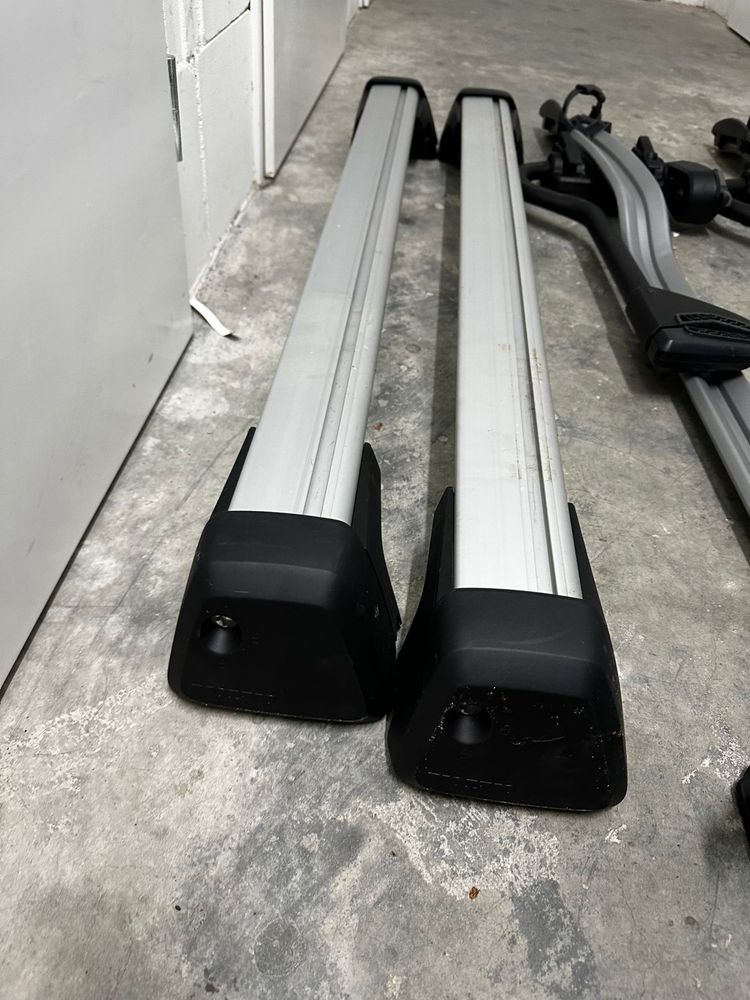 Bagażnik dachowy aluminiowy Volvo + 2 uchwyty rowerowe | KOMPLET