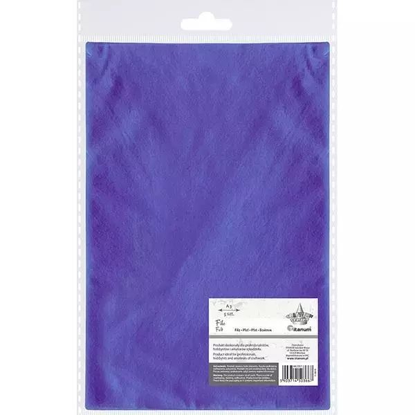 Filc A3 fiołkowy 5szt. Titanum. Nowy Produkt