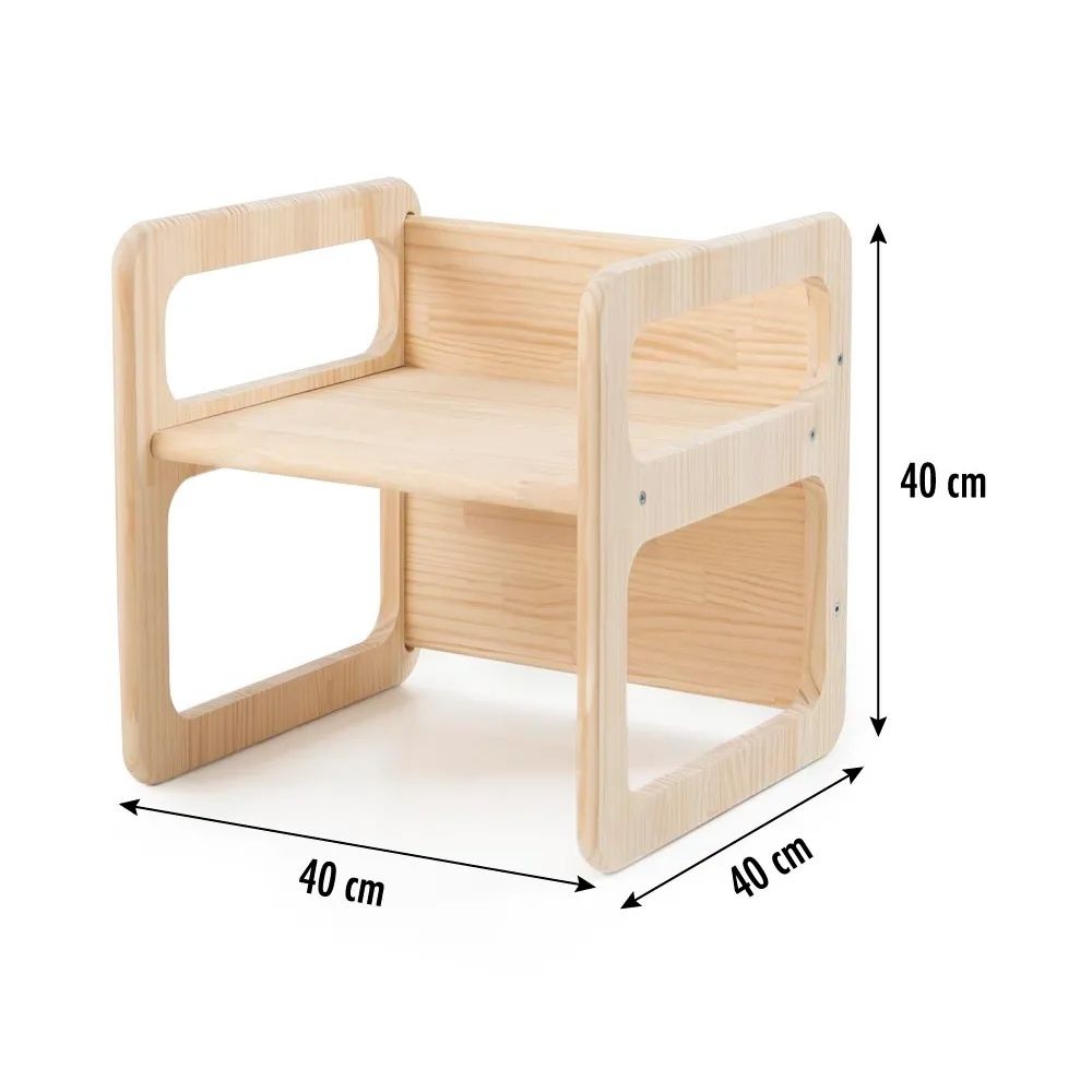 Drewniane biale krzesełko dla dzieci Natural Little Nice Things Montes