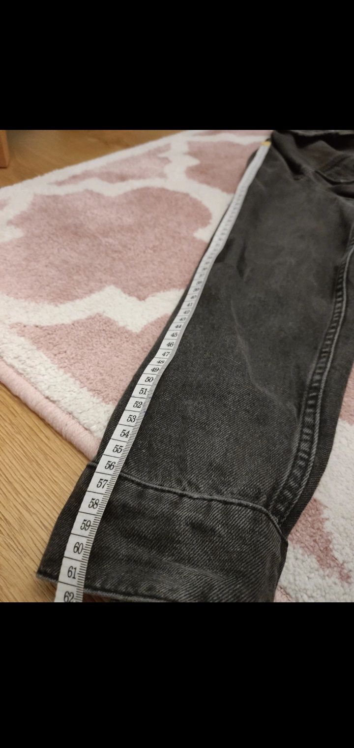 Czarna kurtka jeansowa oversize XS