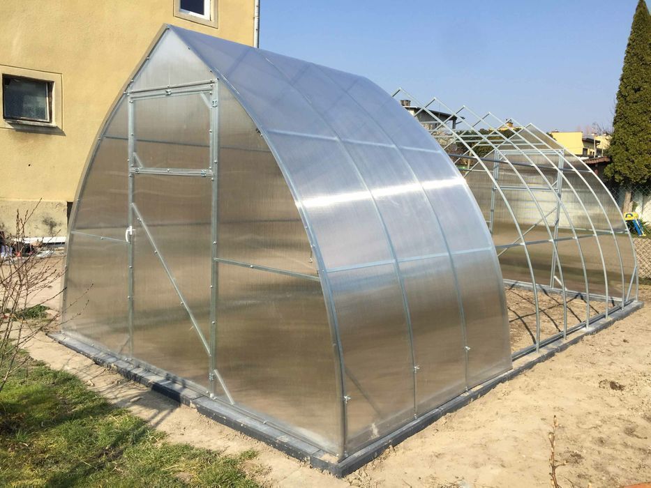 Szklarnia z poliwęglanu Kropla 3,1x4-12m profil 20x20 POLIWĘGLAN 3-6mm