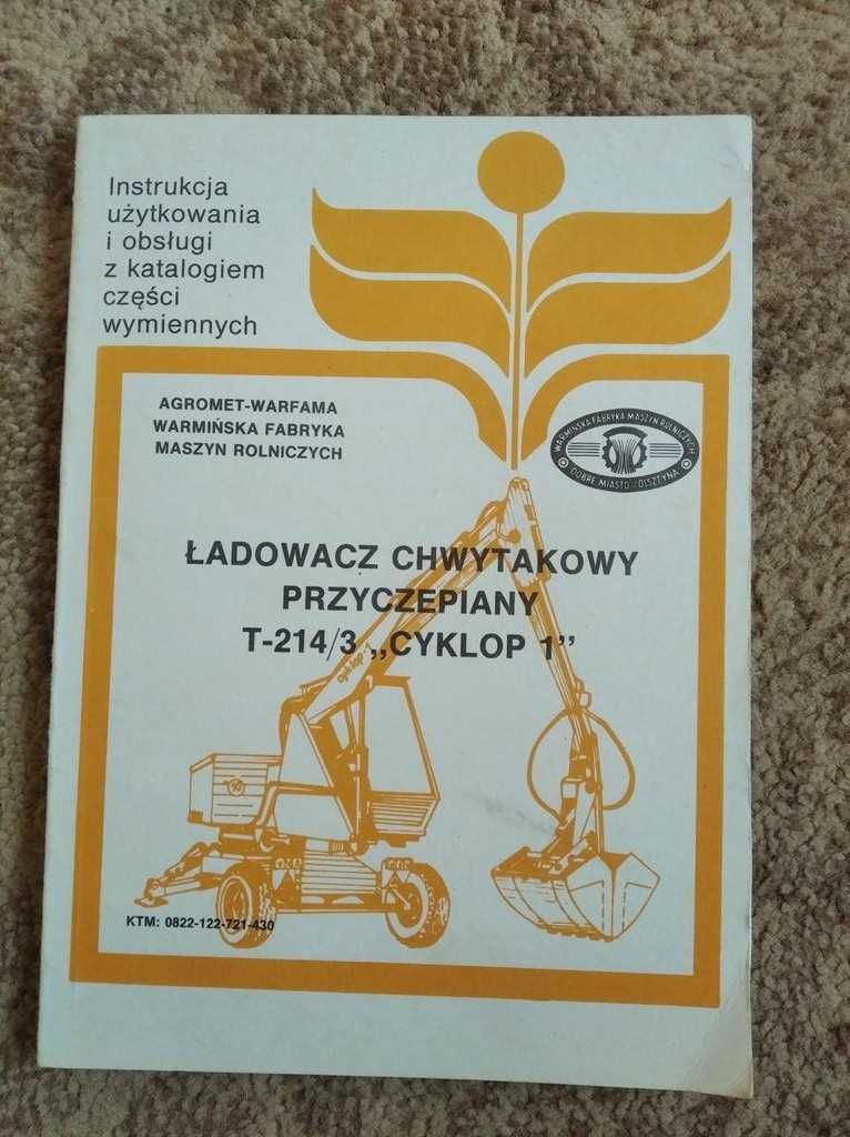 instrukcja obsługi i katalog cyklop T-214/3 ładowacz