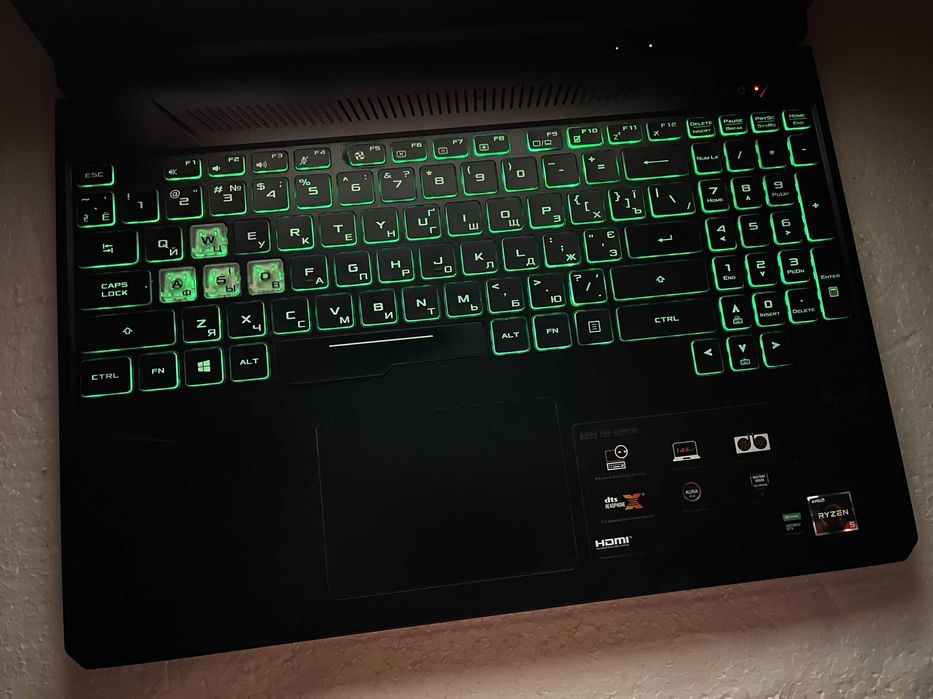 144" Hz/ Asus TUF Gaming FX505D /RYZEN 5"/ 16 RAM + GTX 1650 (4 ГБ)