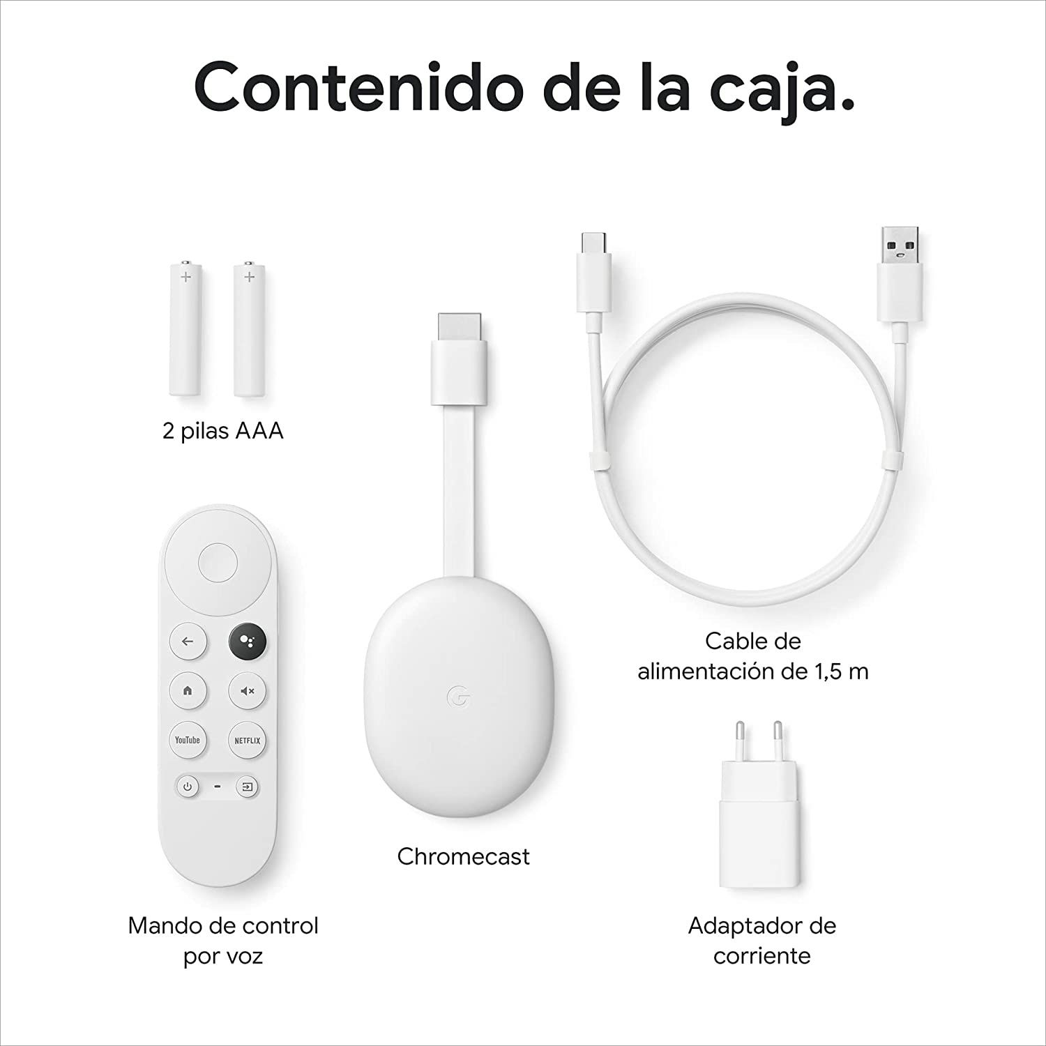 [Novo] Dongle GOOGLE CHROMECAST (Android/Google TV - HD - Wi-Fi)