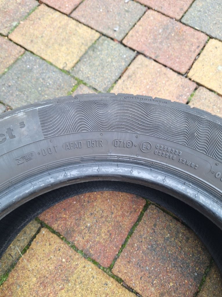 Dwie letnie opony marki Continental 185/65 R15
