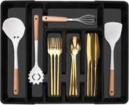 Organizer na Sztućce do Szuflad Regulowany Wysuwany 35 x 30 cm Czarny