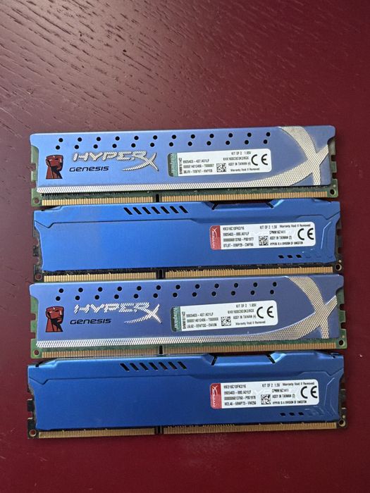 2x HyperX Genesi 8GB + 2xHyperX Fury Blue 8GB