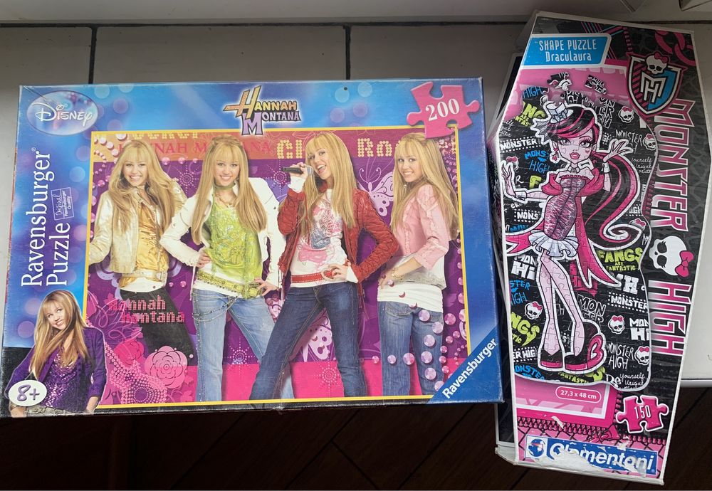Puzzle 2 opakowania Hannah Montana Monster High