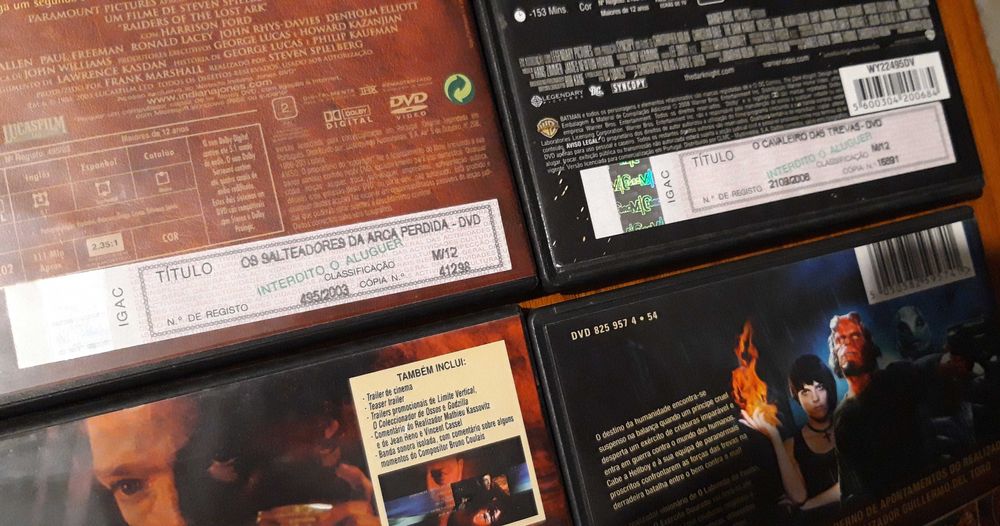 DVD filmes Indiana Jones Batman Hobbit Hellboy 2fast2furious ...