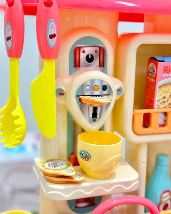 Детская кухня с водой и паром Limo Toy высота 70 см свет звук 28 предм