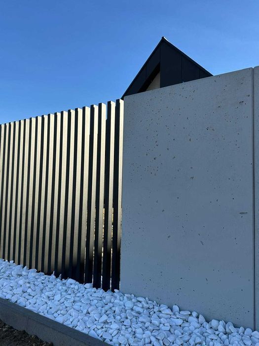 BETON architektoniczny Nowoczesny mur ogrodzeniowy L elka betonowa