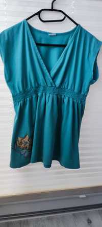 Tunika bluzka ciążowa z kopertowym dekoltem, rozmiar