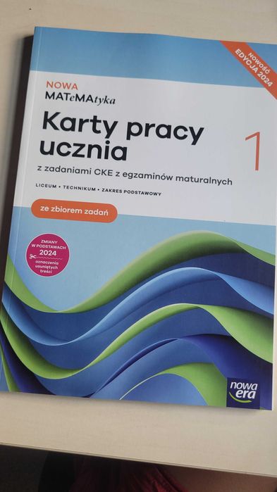 Nowe Karty pracy ucznia z zadaniami CKE,  matematyka 1, Nowa era