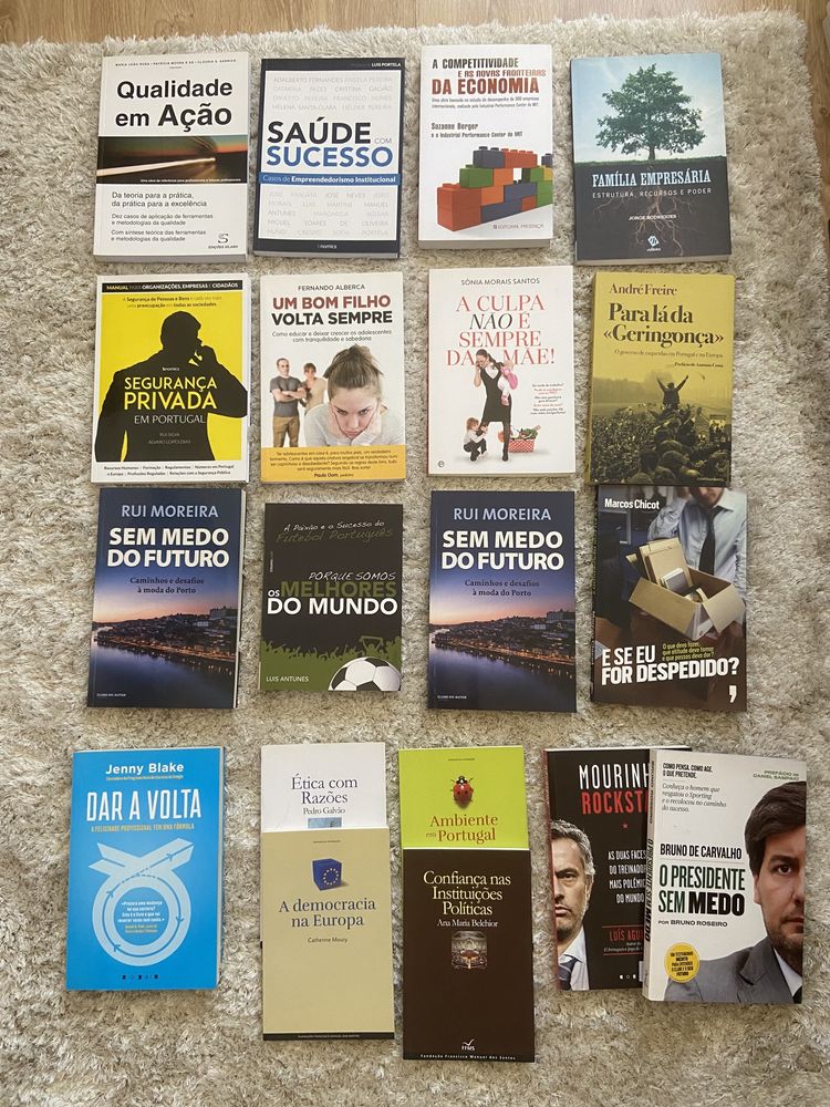 Vários livros - política, futebol, saúde, economia, finanças liderança