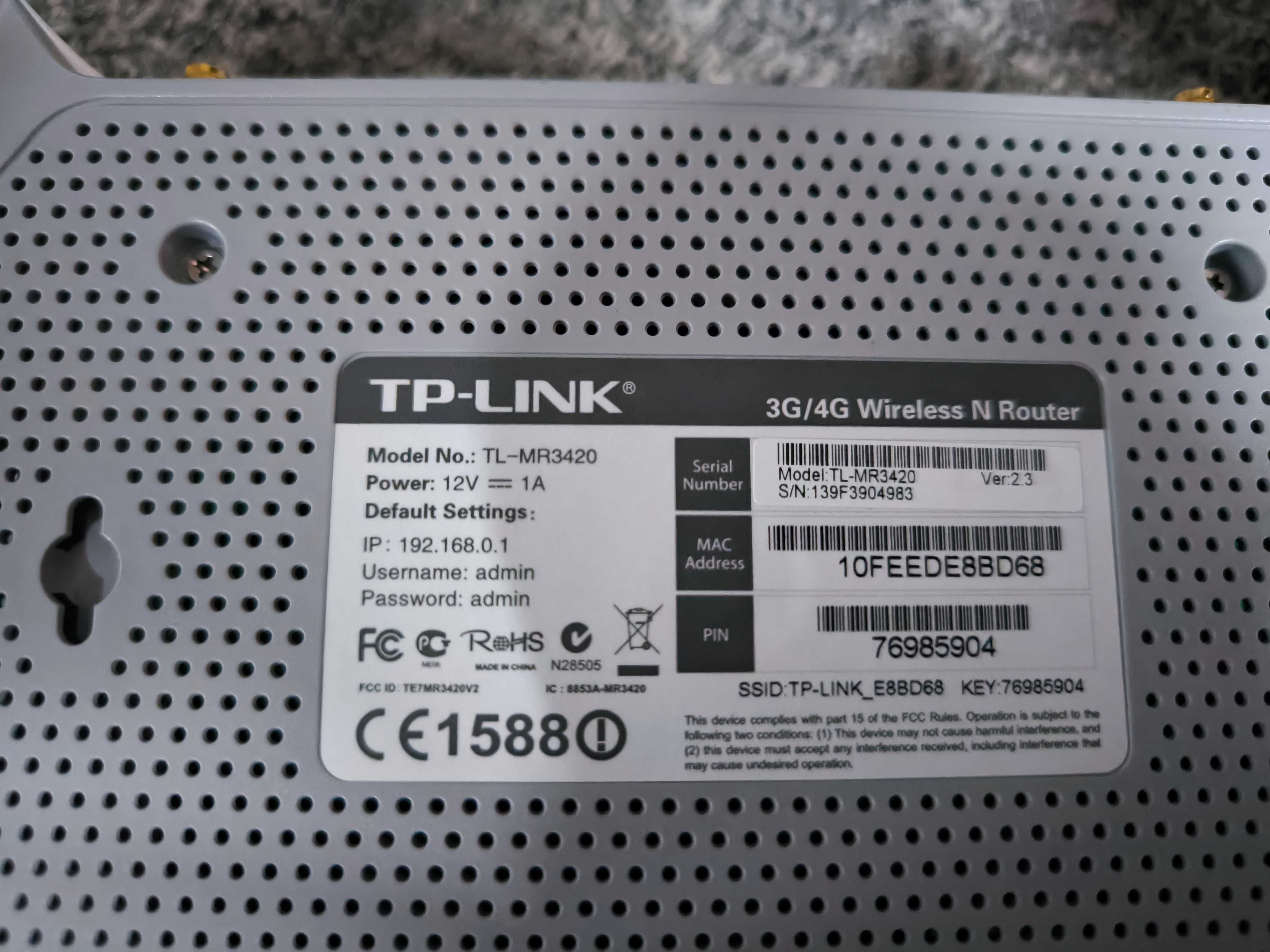 Router TP-LINK TL-MR3420