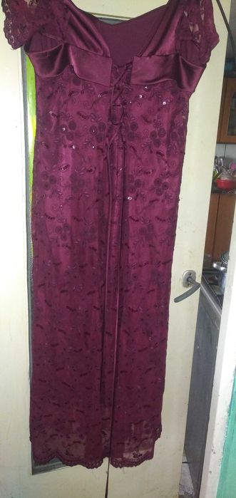 suknia długa wiązana z tyłu