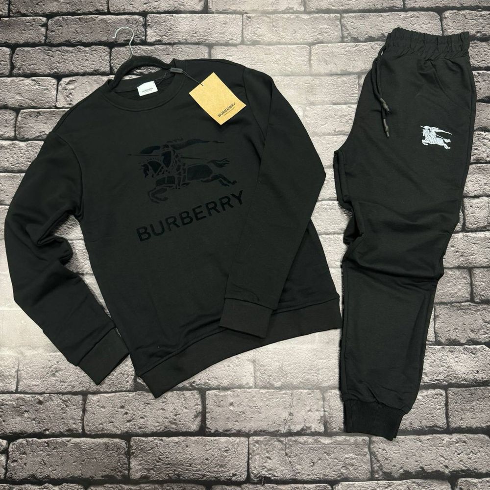 НОВИНКА 2024 мужской черный костюм Burberry свитшот+штаны s - xxl