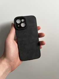 Iphone 15 - Case (Czarny, Matowy, Sztuczna Skóra)