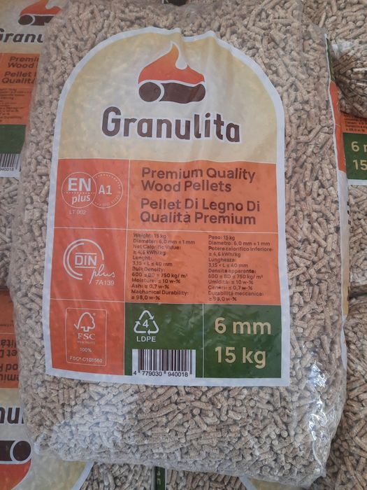 PELLET premium iglasty i liściasty 19MJ EN PLUS A1