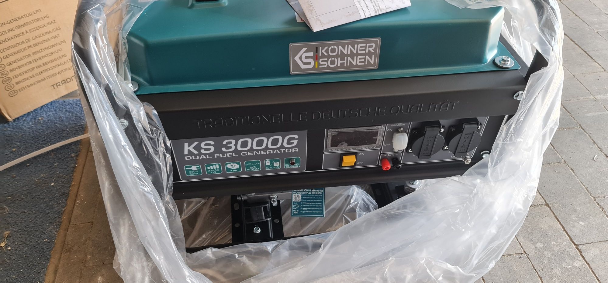 Генератор газ/бензин Konner&Sohnen KS3000G
KS3000G
KS3000G