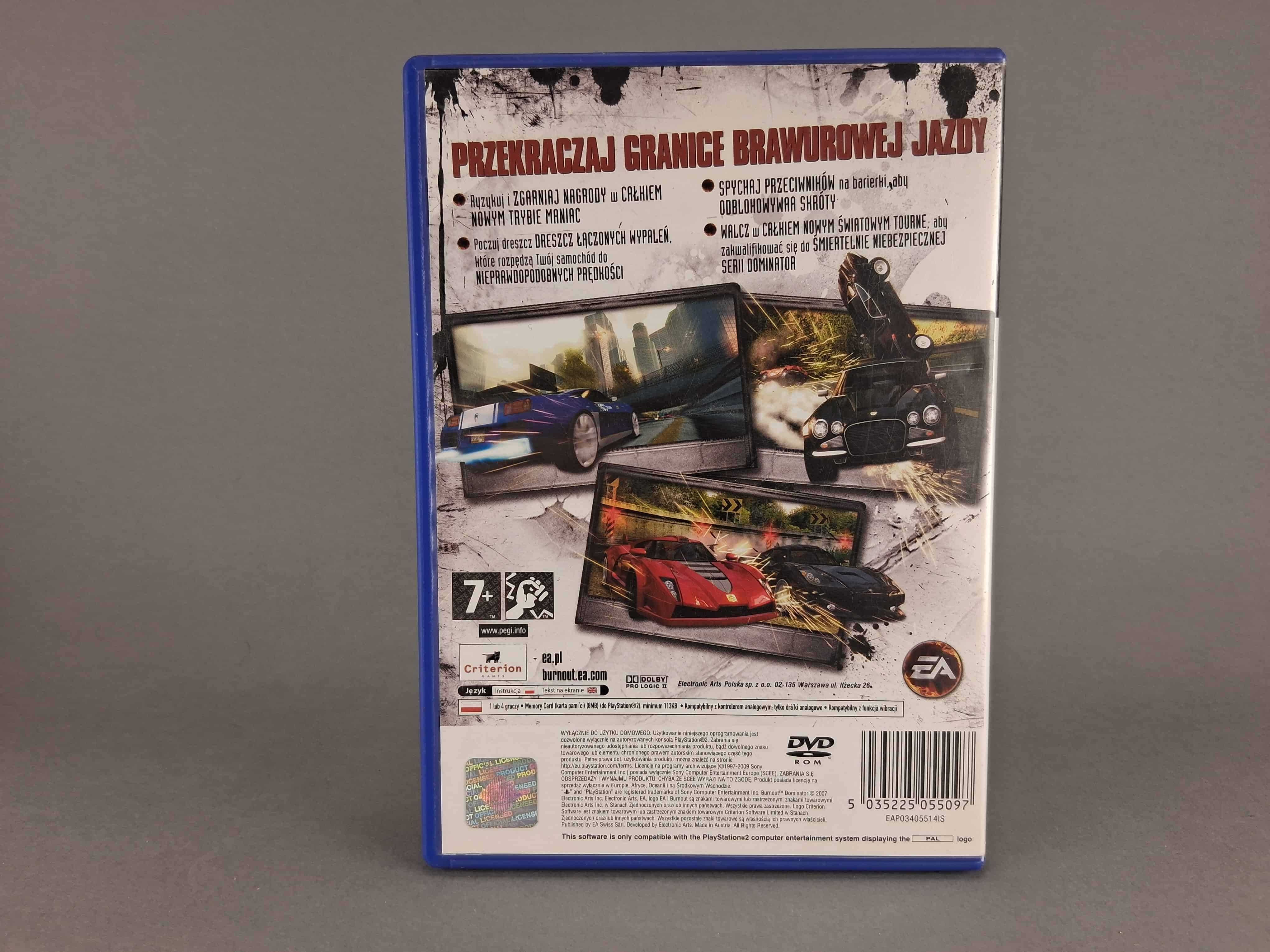 N012 Burnout Dominator PlayStation 2 Wyścigi Arcade EA