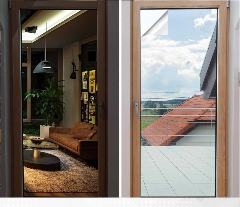 Folia przeciwsłoneczna na okno 118x400 cm bezklejowa srebrna