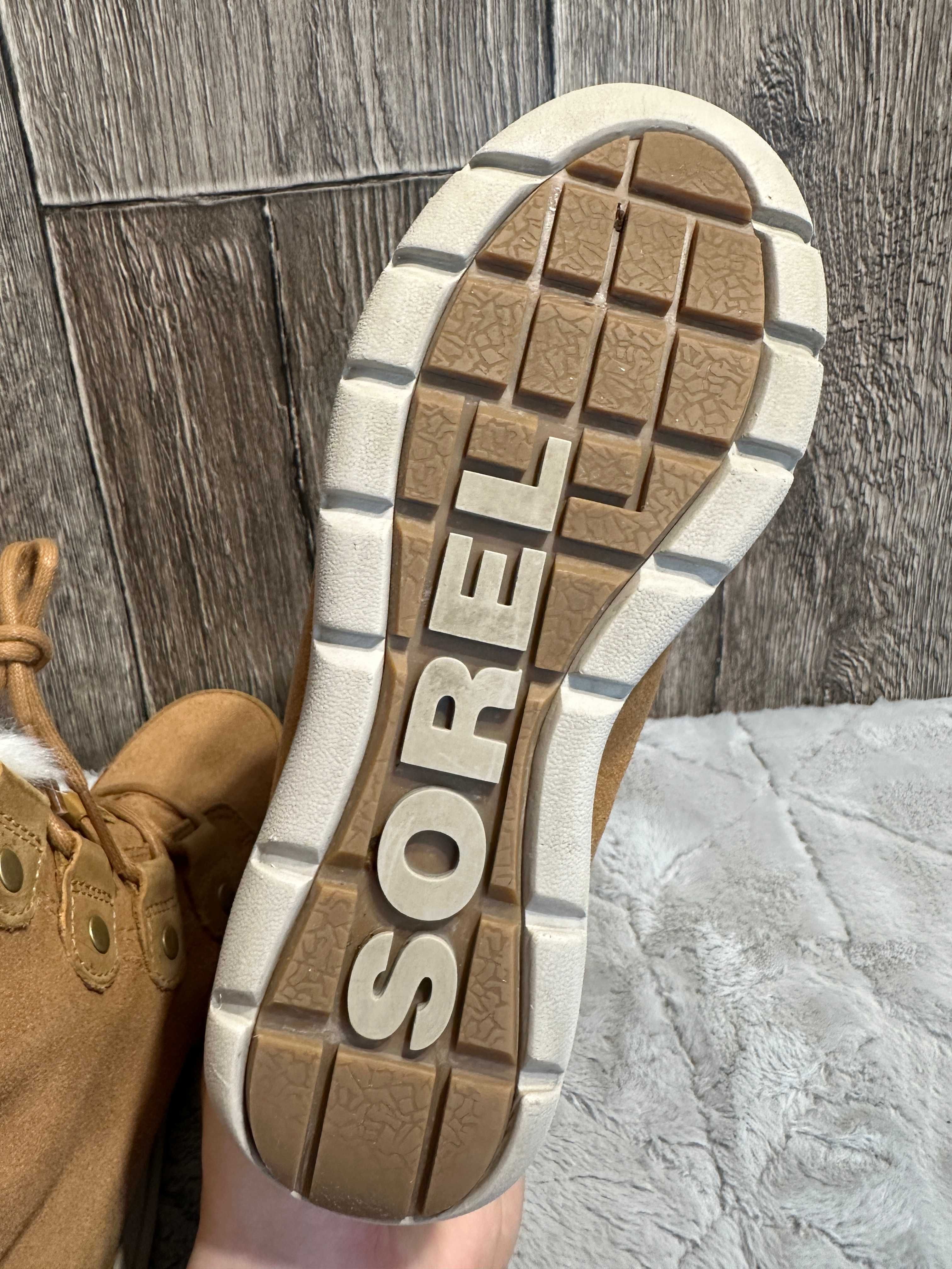 Buty botki śniegowce damskie skórzane sorel explorer joan 38