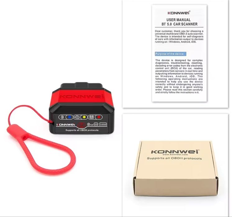 Диагностический OBD2 сканер Konnwei KW905 KW901 Bluetooth 5.0