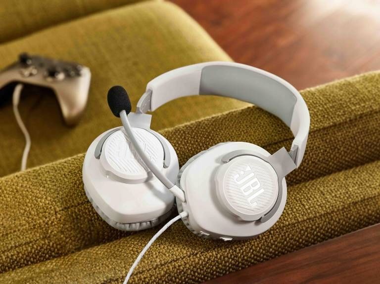 uszkodzony słuchawki wokółuszne jbl quantum 100 biały na wejście jack