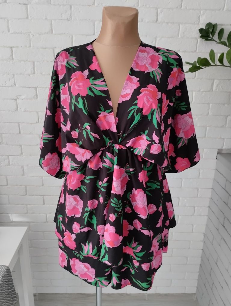 Sukienka w kwiaty kimono nietoperz M-XL