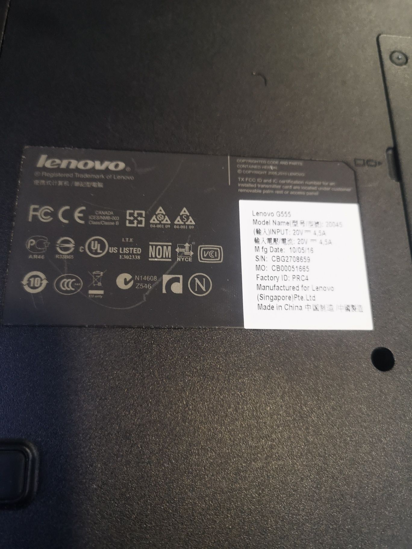 Ноутбук Lenovo G555/ 15.6