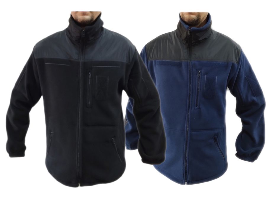 Фліска 340г/м2 чорна, синя. Флісова кофта куртка. Флиска черная
