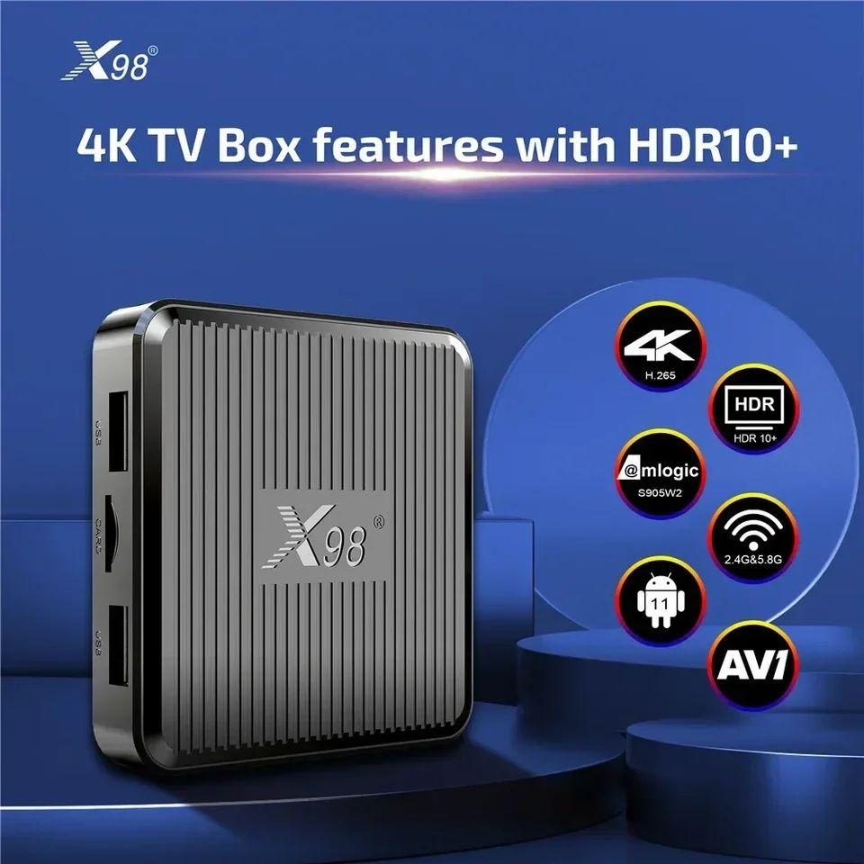 Смарт приставка, Smart TV T95 W2/X98Q/X96Max+/Tanix W2/H96Max W2